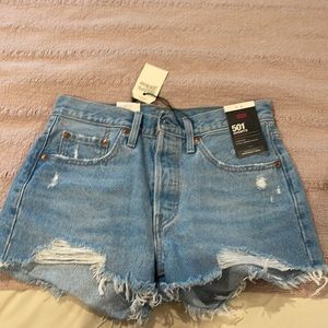 Brand new Levi 501 high rise shorts